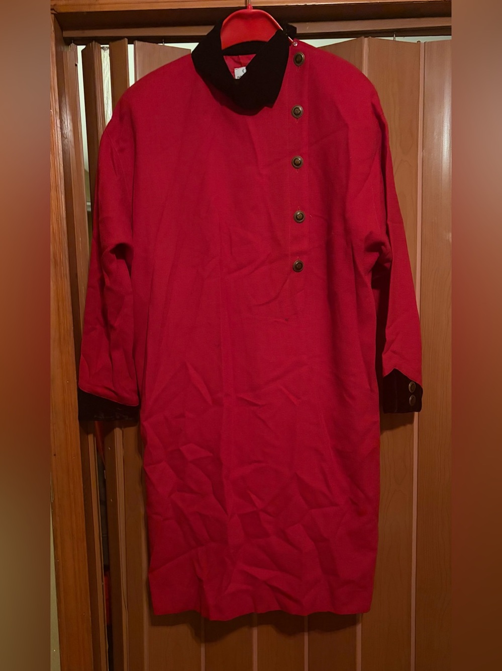 Chetta B for Neiman Marcus vintage red dress with velvet trim size 10.
